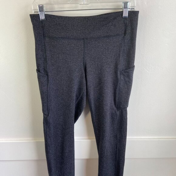 Lululemon Power Luxtreme Varigated Knit Black Heathered Black Speed Up Tight - Picture 10 of 12